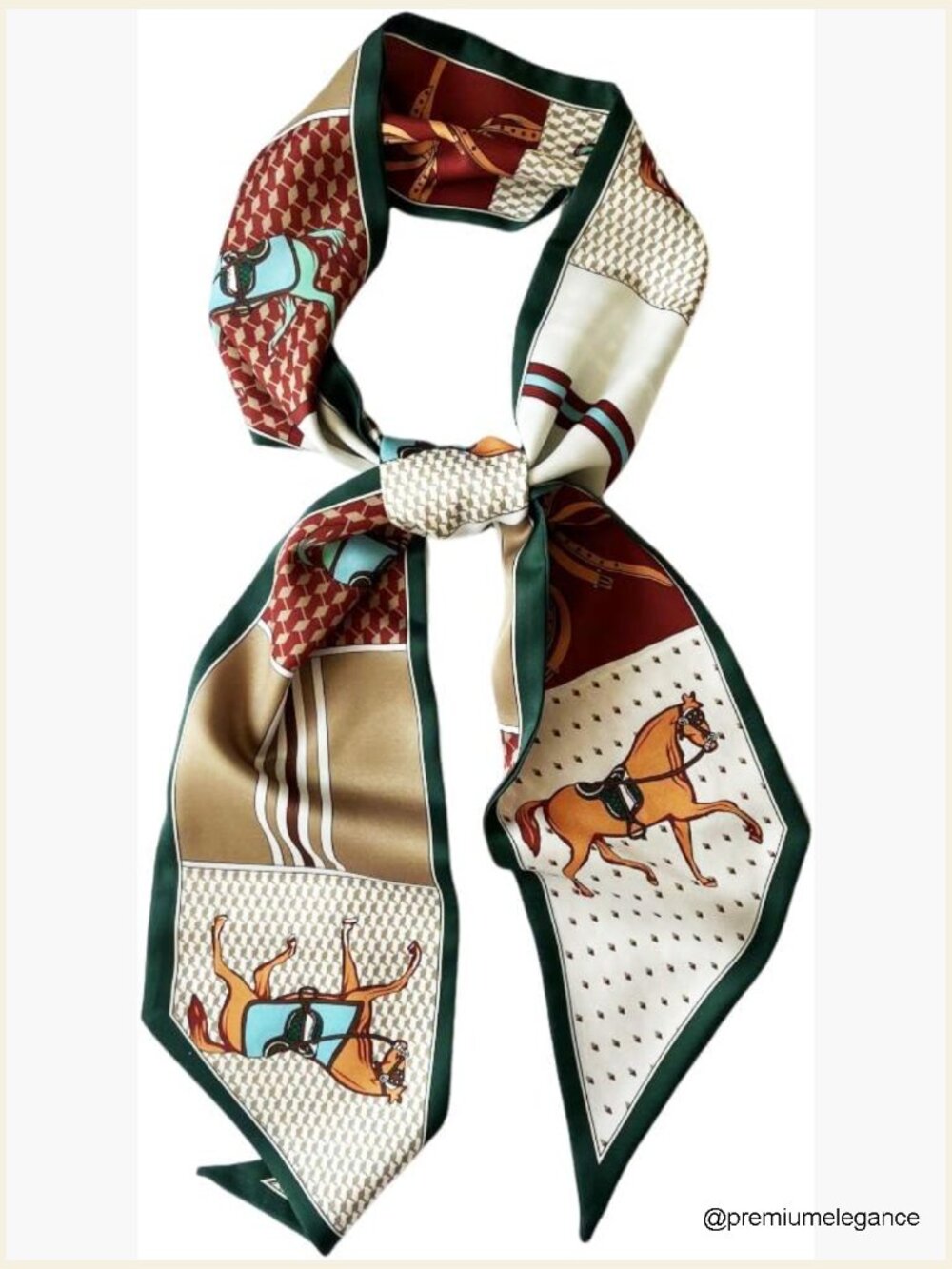 Lightweight Silk Feel Fashion Headwrap Neck Scarf